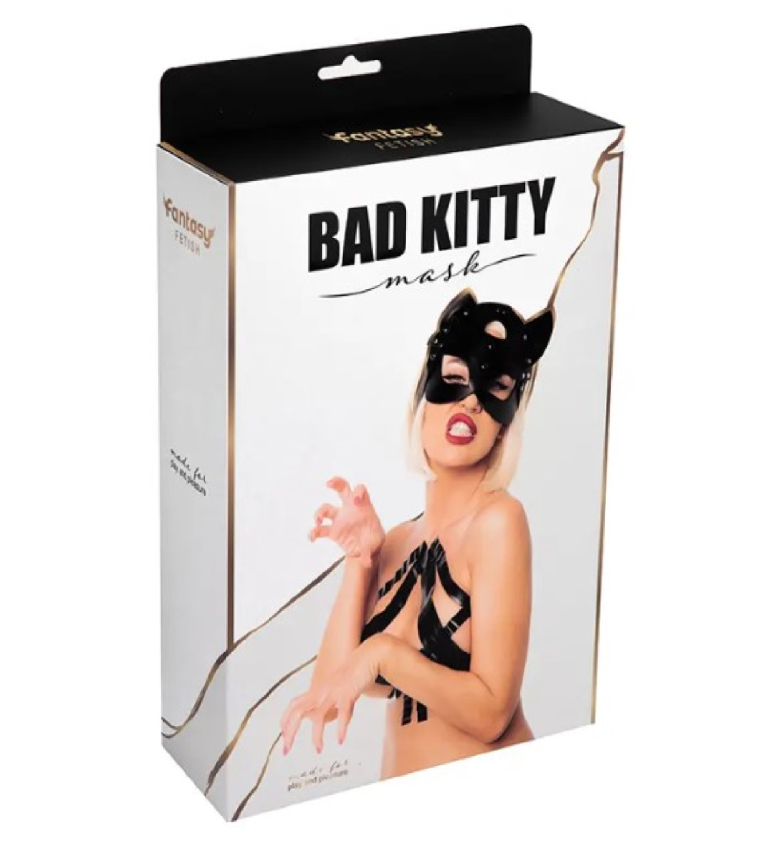 Bad Kitty maska od PU kože – fetiš maska mačke FF001051